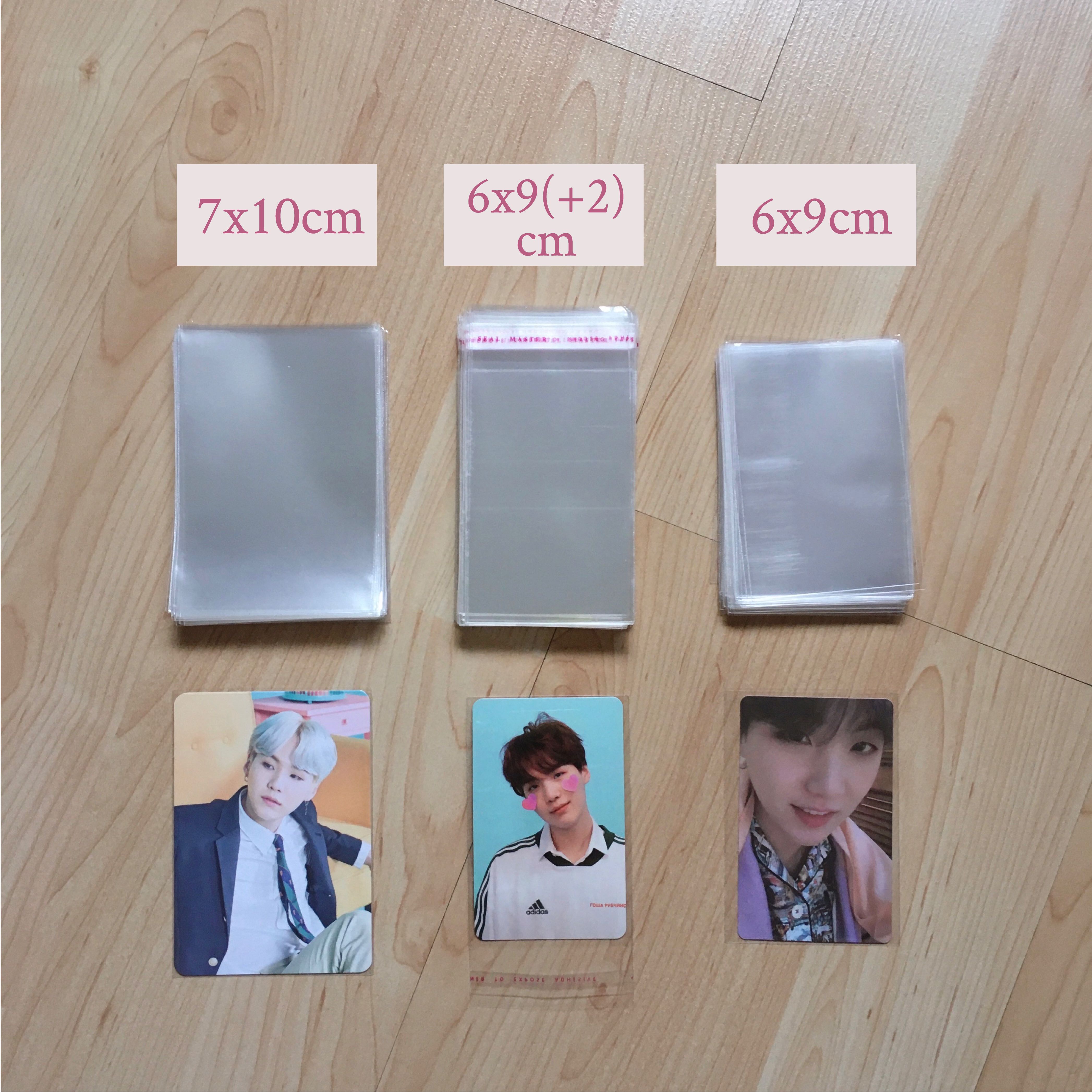 Photocard Plastic Sleeve Clear Packaging PC Card Resealable and Non