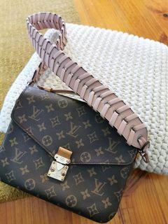 Pink leather strap