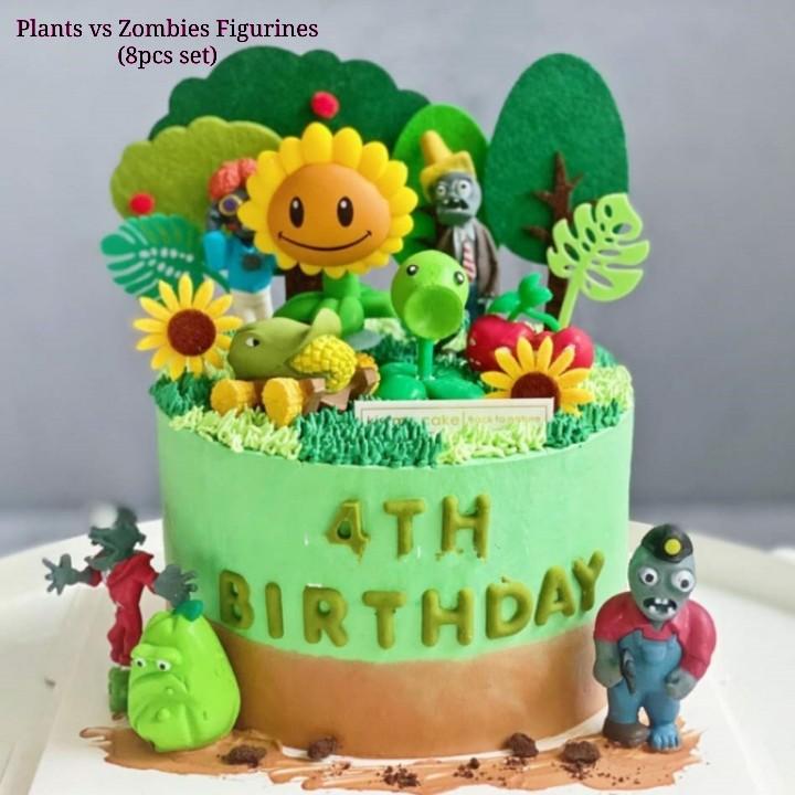Plants vs Zombies Figurines Cake Topper (8pcs set), Hobbies & Toys ...