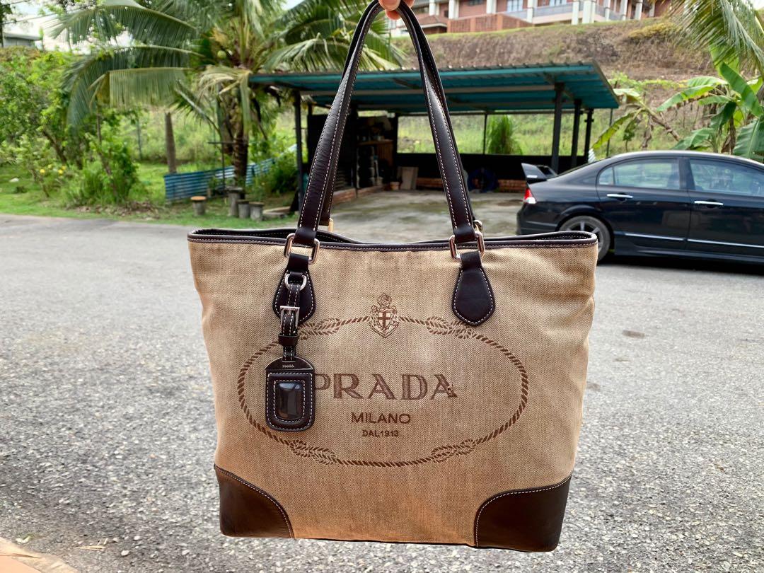 Premium Prada Jacquard Tote Bag, Women's Fashion, Bags & Wallets, Tote Bags  on Carousell