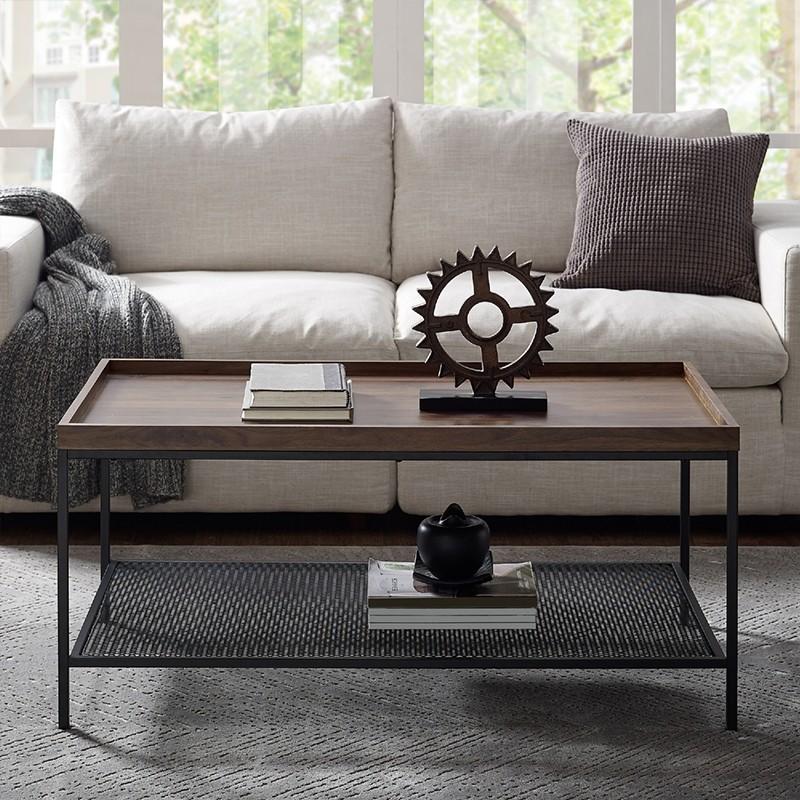 Industrial modern store rustic end table