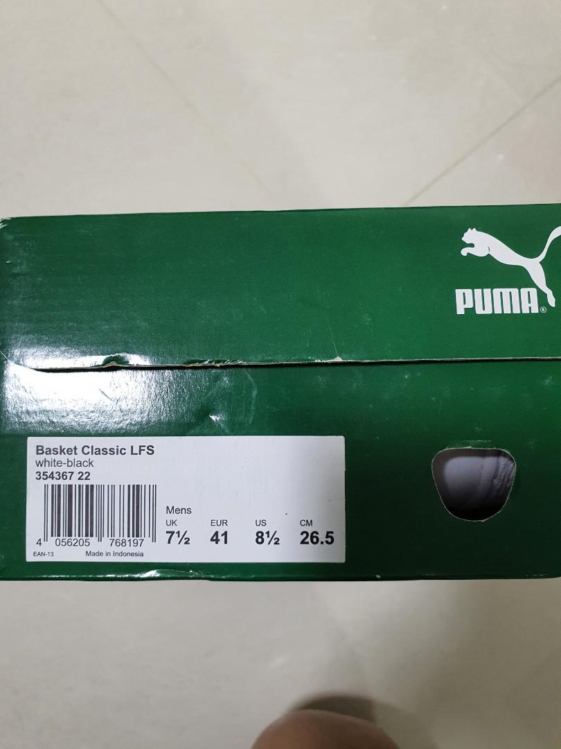 puma basket classic lfs white black