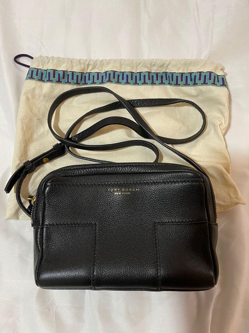 Tory Burch Block-T Pebbled Double Zip Crossbody Bag, Women's Fashion, Bags  & Wallets, Cross-body Bags on Carousell