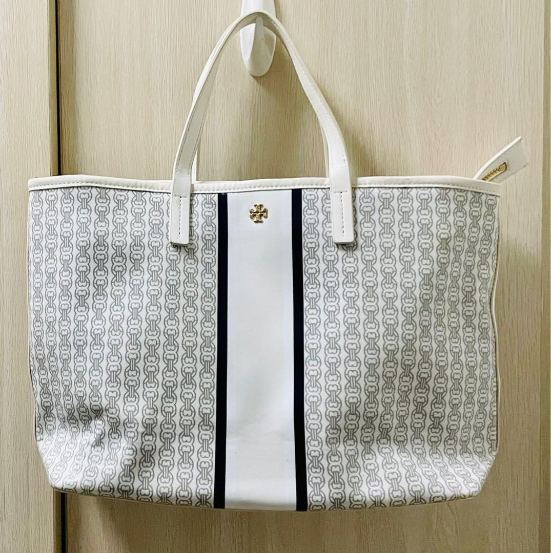 Tory burch gemini sales link tote new ivory