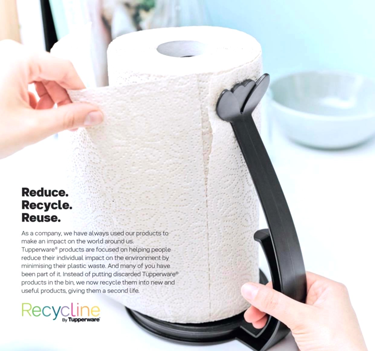 Tupperware KP Kitchen Tools Paper Towel Holder Stand, Furniture & Home