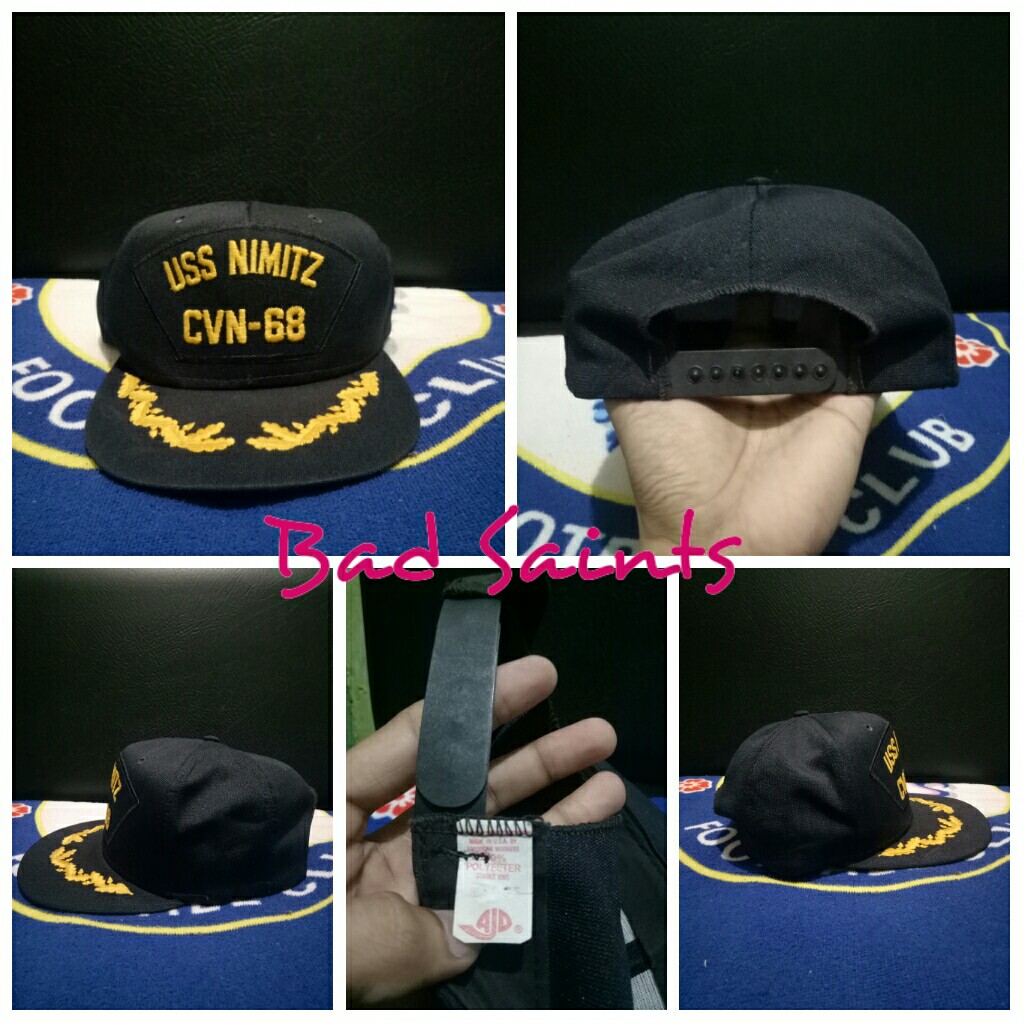 USS Nimitz Ballcap - Adjustable Embroidered Cap, Made In USA - View #8