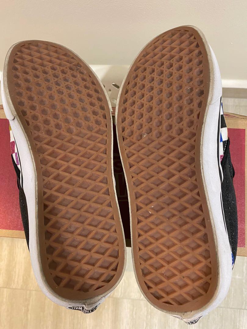 VANS Glitter Checkerboard Slip On Size US8.5 Woman Women s