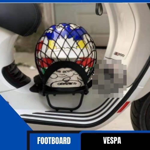 VESPA SPRINT LUGGAGE RACK FOOTBOARD PACKAGE HODLER BRACKET WITH NET BAG