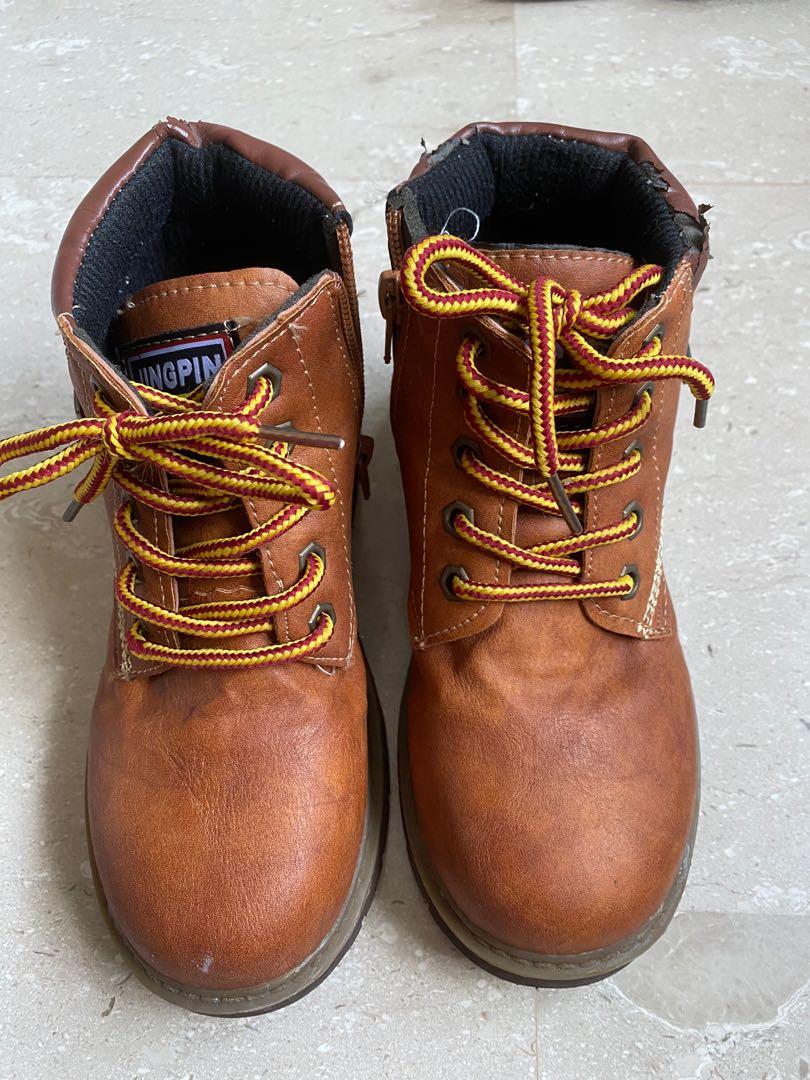 Vintage Children leather boots Women s Fashion Footwear Boots