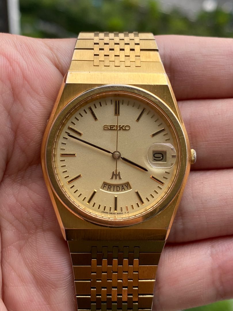 Vintage Seiko Majesta 9533-6000 Gold Day-Date, Women's Fashion