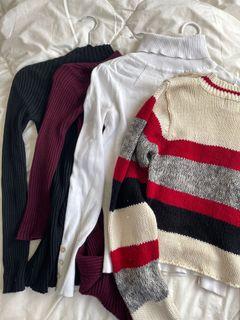 Assorted Winter Clothes Sweaters Turtle Neck