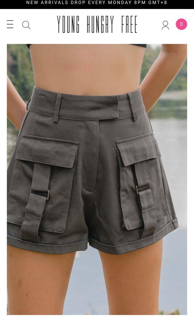 Womens dark grey shorts clearance