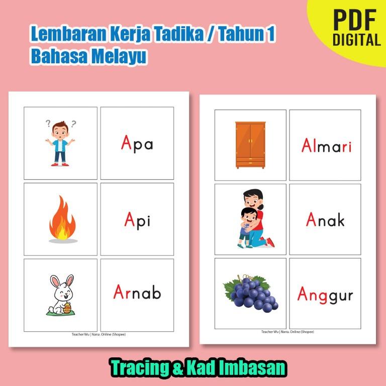 [042] Softcopy PDF  Lembaran Kerja Tadika  Tulisan Perkataan Penting