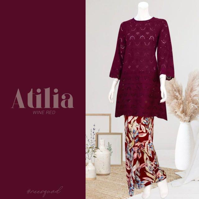 Atilia Kurung Women S Fashion Muslimah Fashion Baju Kurung Sets On Carousell
