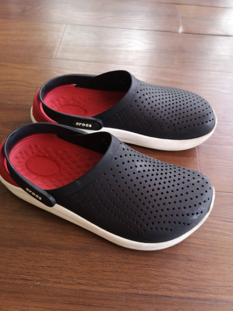Crocs literide black shop red
