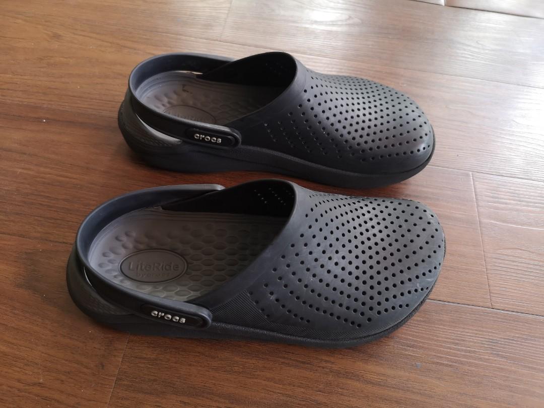 authentic crocs literide clogs black/grey, Men's Fashion, Footwear ...