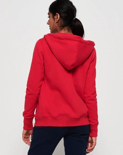 Red hoodie cheap jacket women's