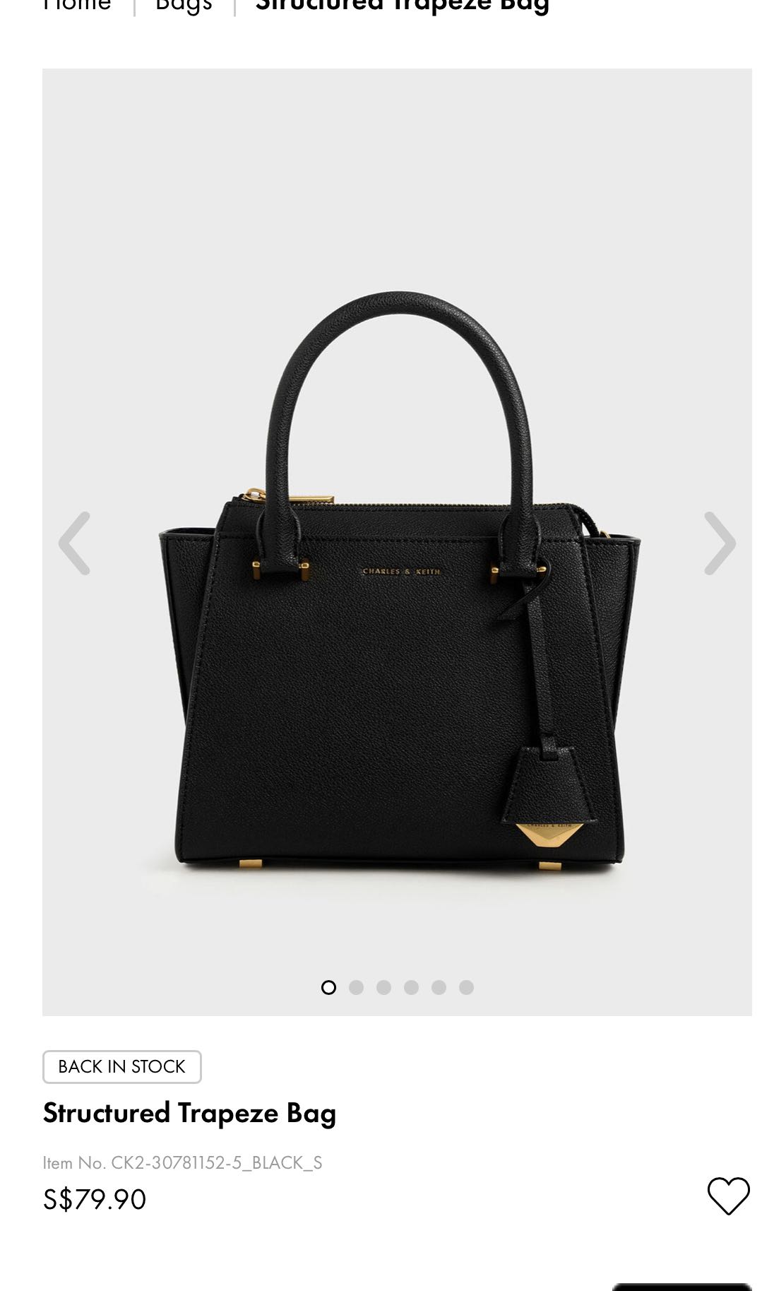 Structured trapeze bag sale