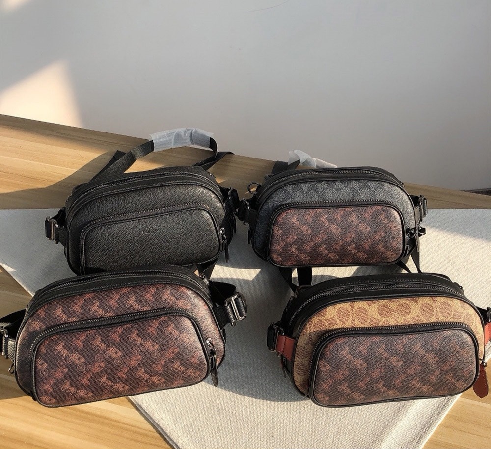 coach hitch leather belt bag