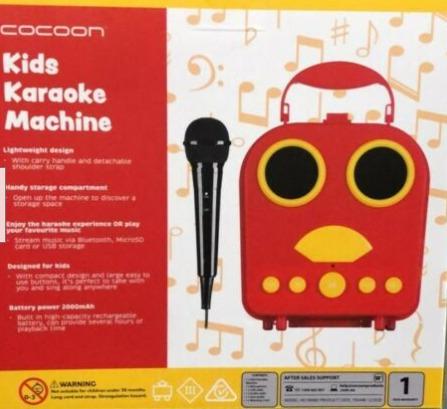 cocoon rechargeable portable kid s karaoke machine bluetooth microsd fm
