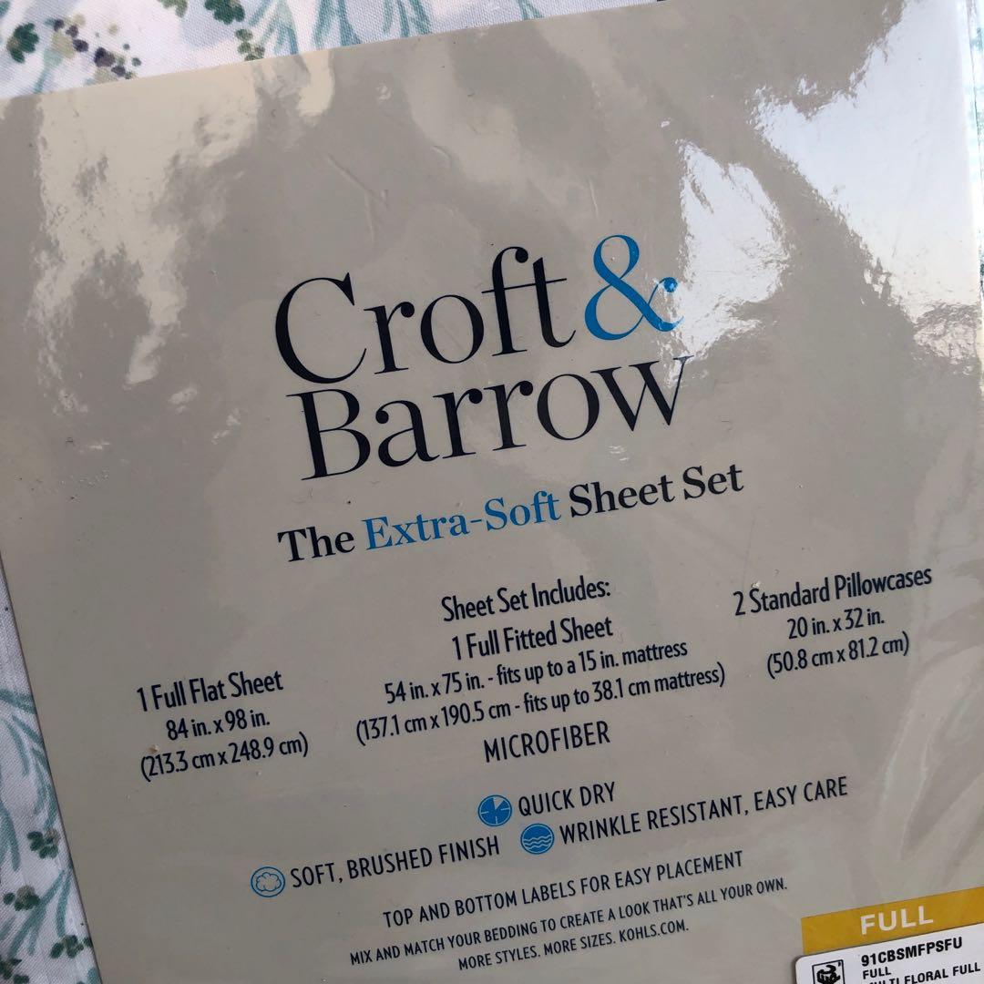 Croft and barrow top sheets
