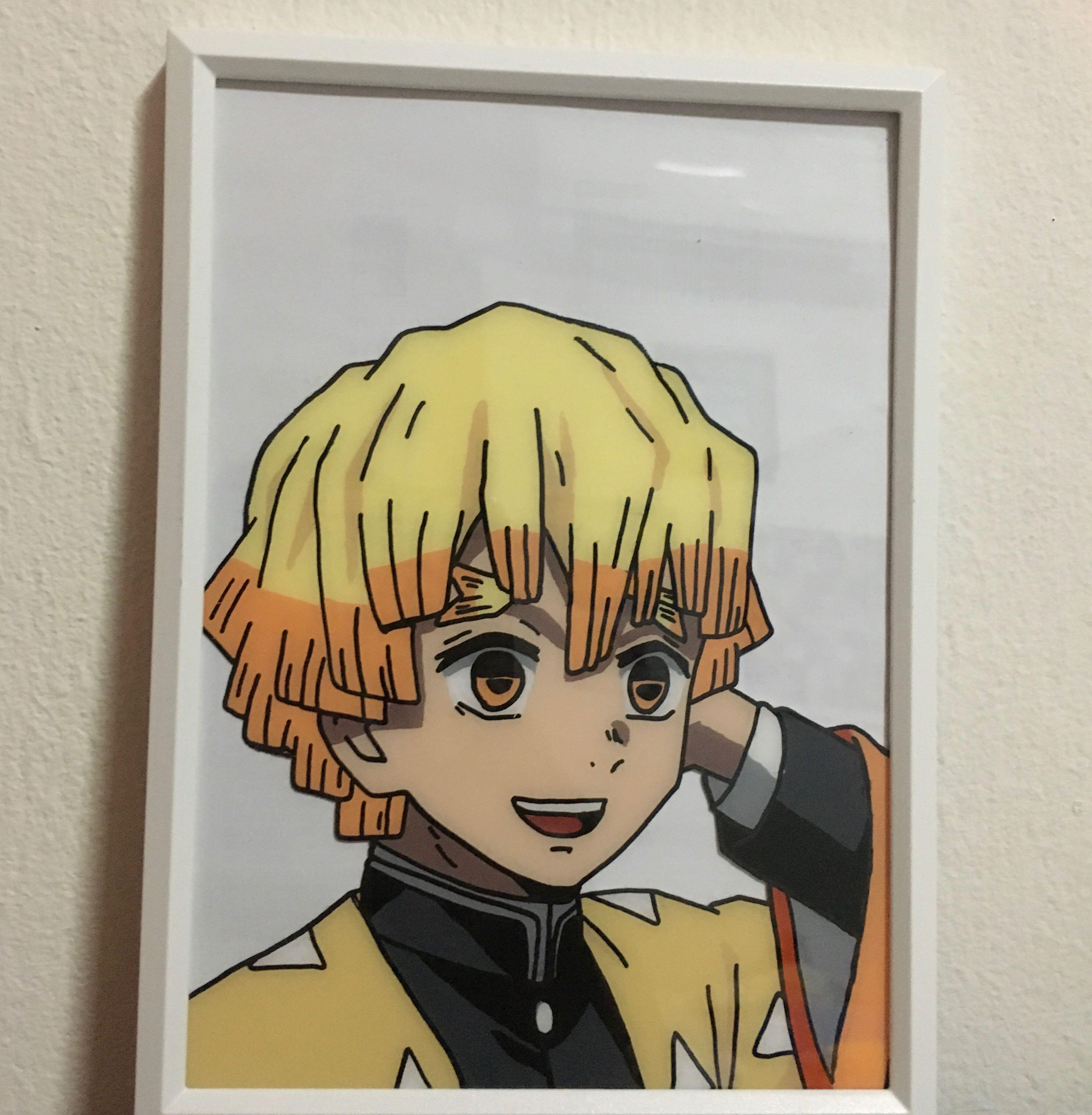 CUSTOMIZE ANIME ART GLASS PAINTING COMMISSION with wooden easel | Shopee  Philippines