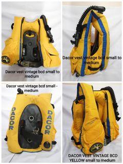 Scuba diving gear DACOR VEST VINTAGE BCD SMALL TO MEDIUM