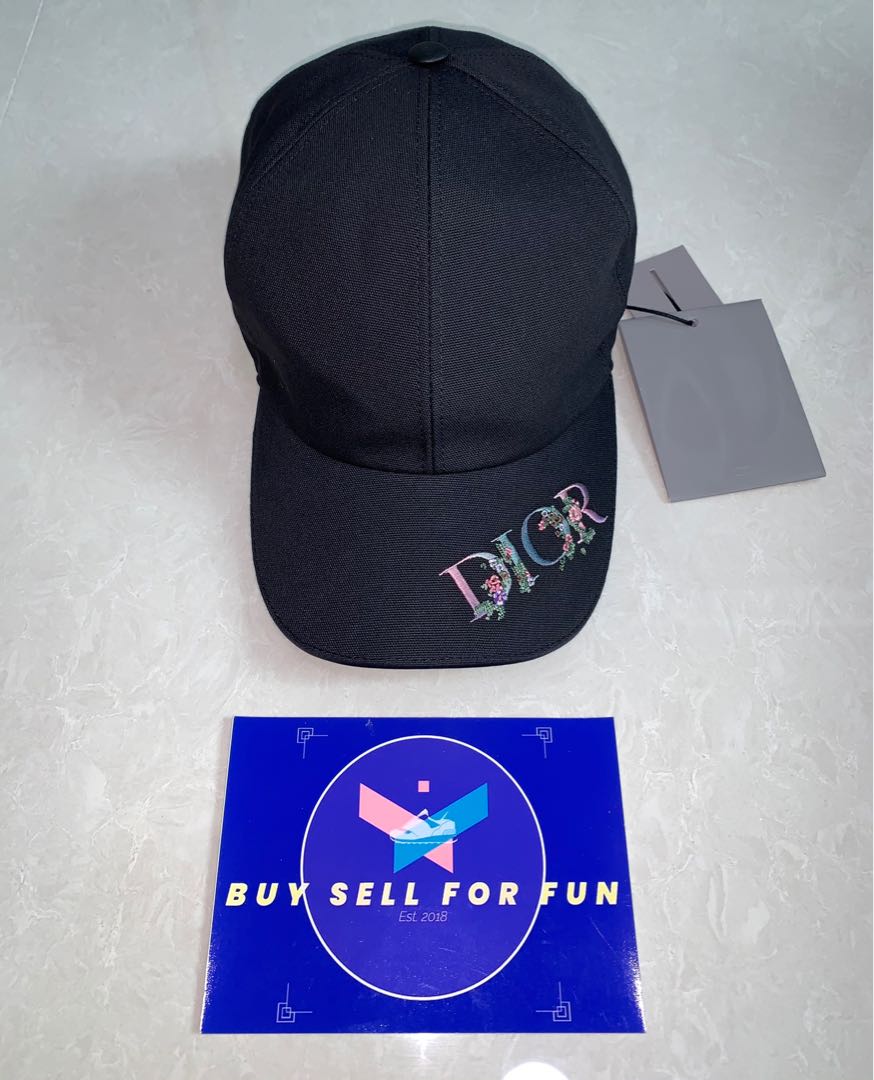 Dior Flower Black Cap Mens Fashion Watches  Accessories Caps  Hats on  Carousell