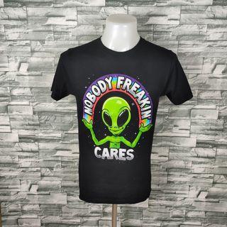 nobody freakin cares alien shirt