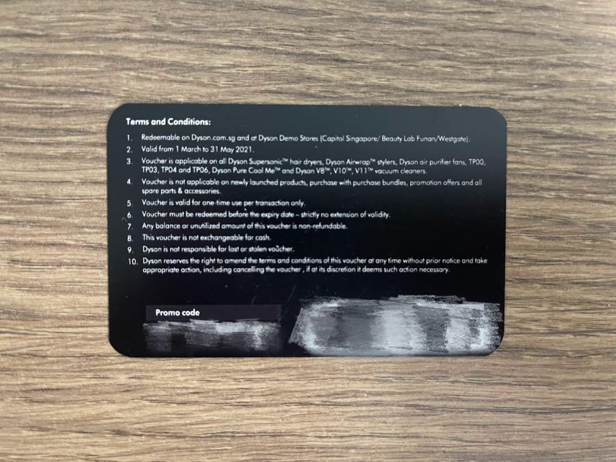 Dyson 100 Voucher, Tickets & Vouchers, Vouchers on Carousell