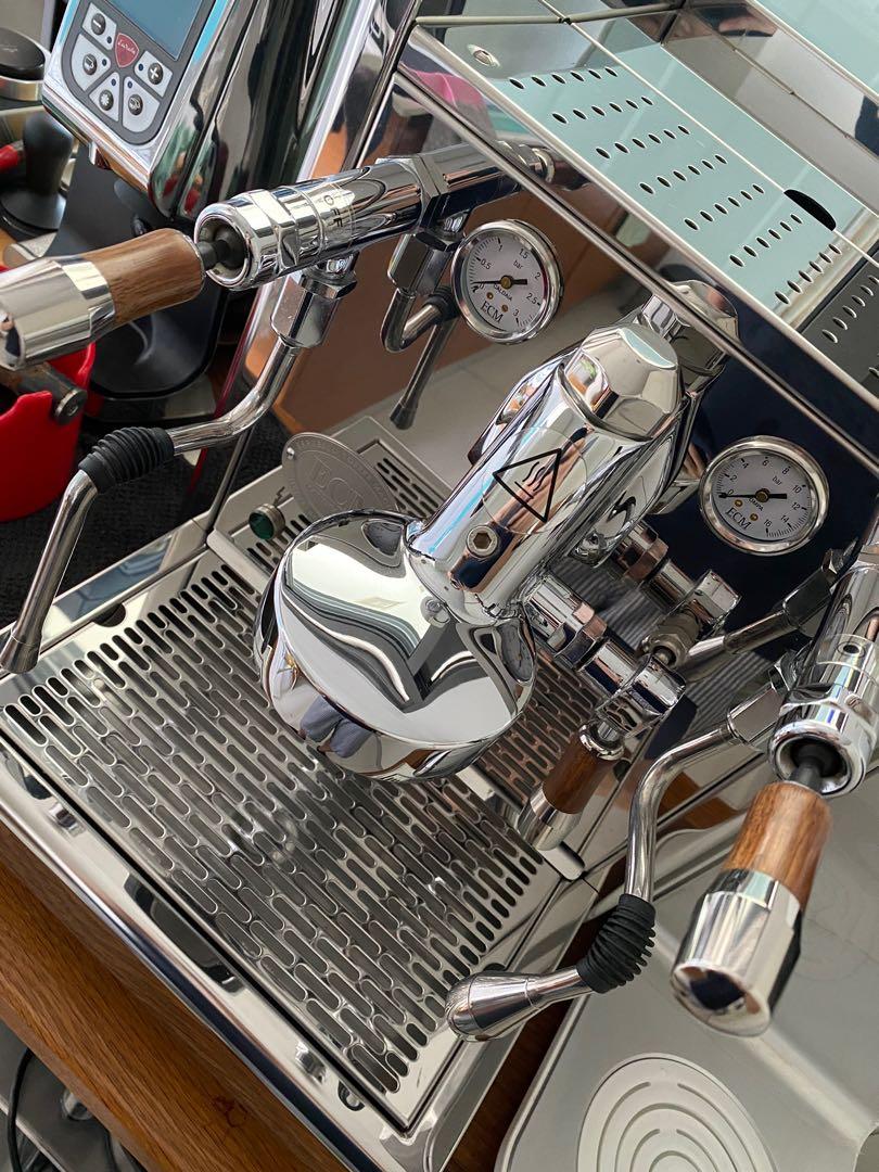 ECM Technika IV profi espresso machine mint with wood, TV & Home Appliances, Kitchen