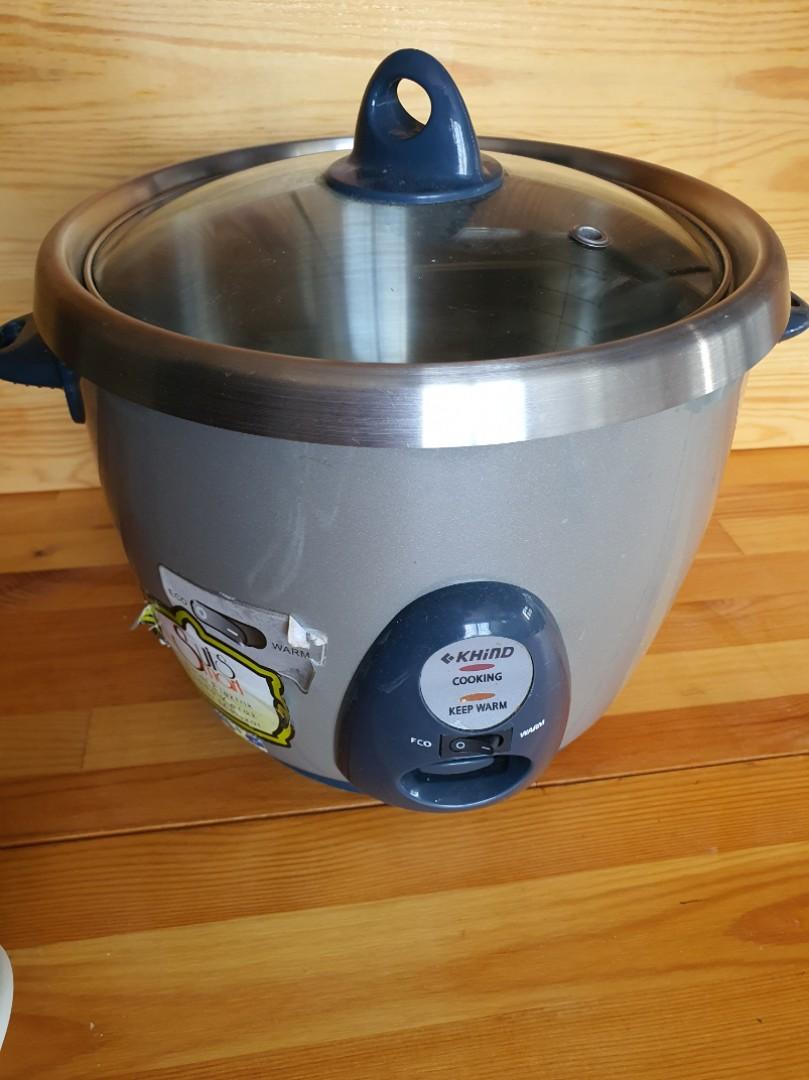 ELECTRONIC AUTOMATED RICE COOKER STAINLESS STEEL KHIND 1L/5CUPS OF RICE