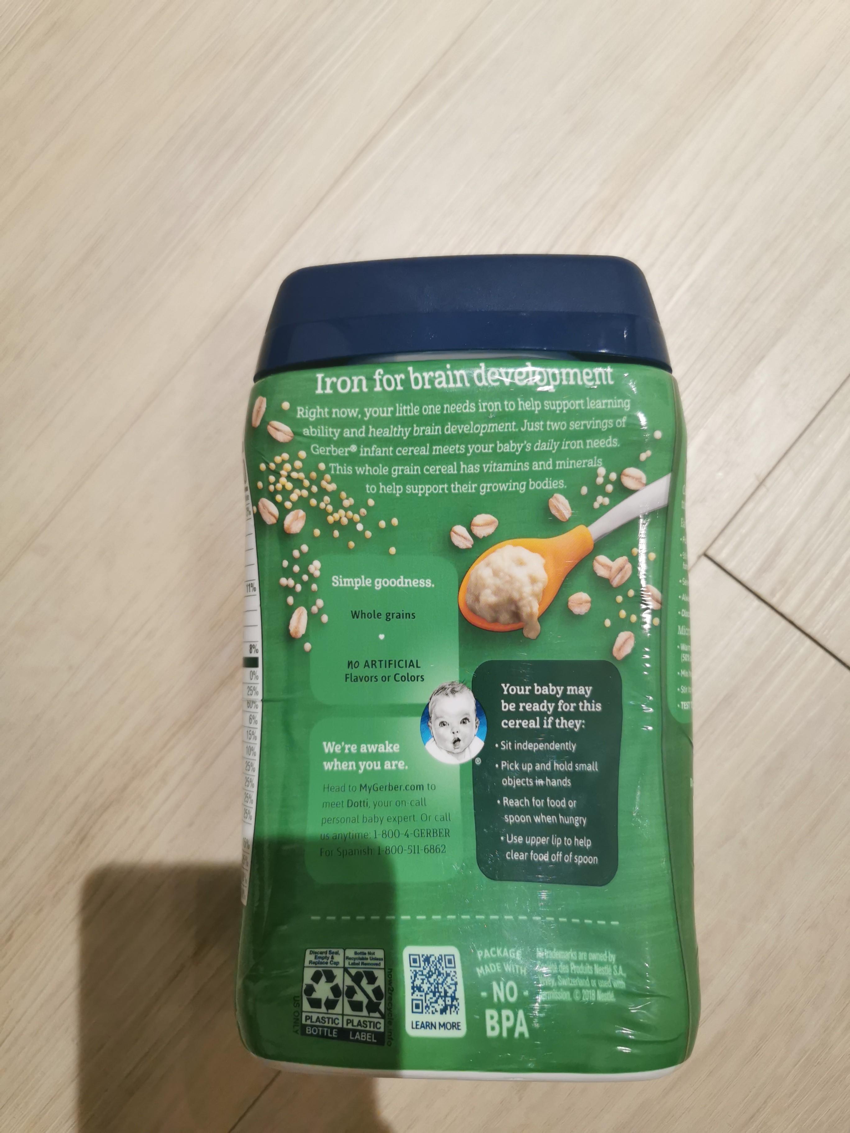 Gerber oatmeal millet baby cereal, Babies & Kids, Nursing & Feeding