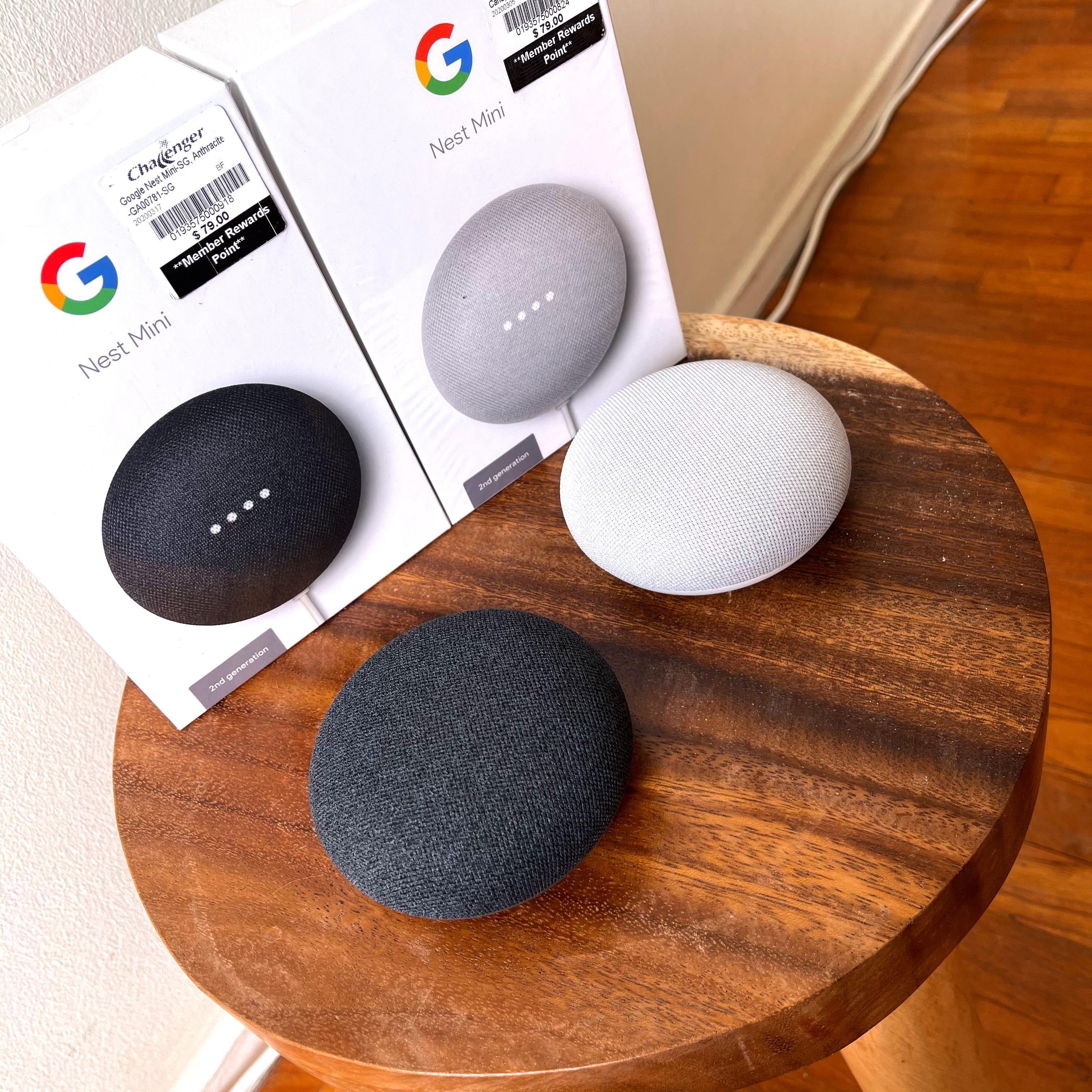 Google Nest Mini 2nd Generation Smart Speaker - Charcoal GA00781-CA