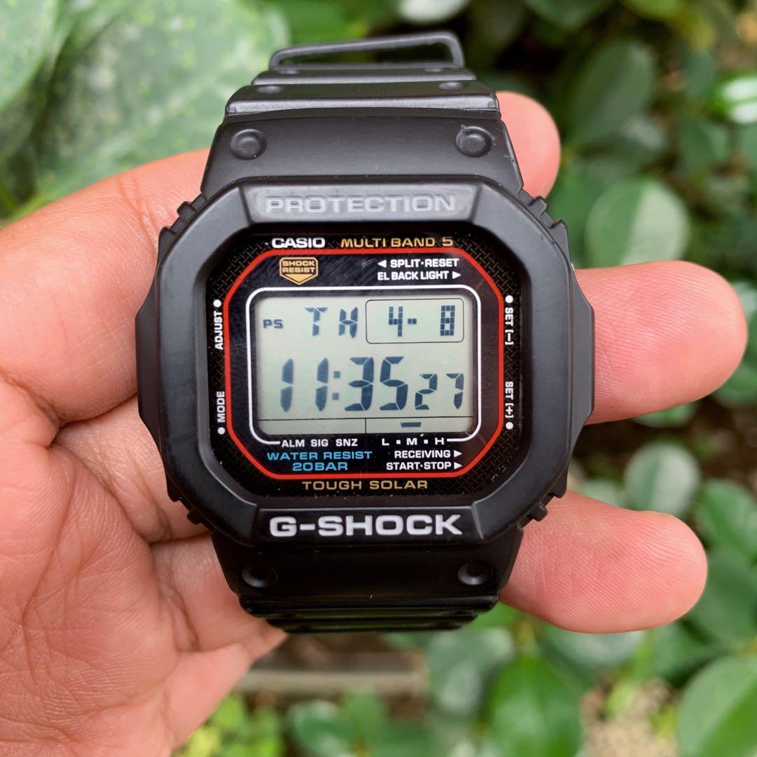 カシオGショック GW-M5600 メンズ 腕時計 BLACK ソーラー 中古 - 時計