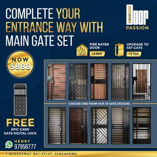 (MEGA SALES) HDB Main Door , Gate , Digital Lock Promo (MEGA SALES) HDB Main Door , Gate , Digital Lock Promo