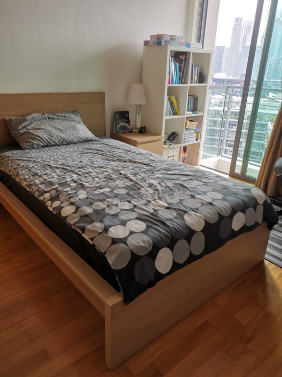 Malm sales bed oak