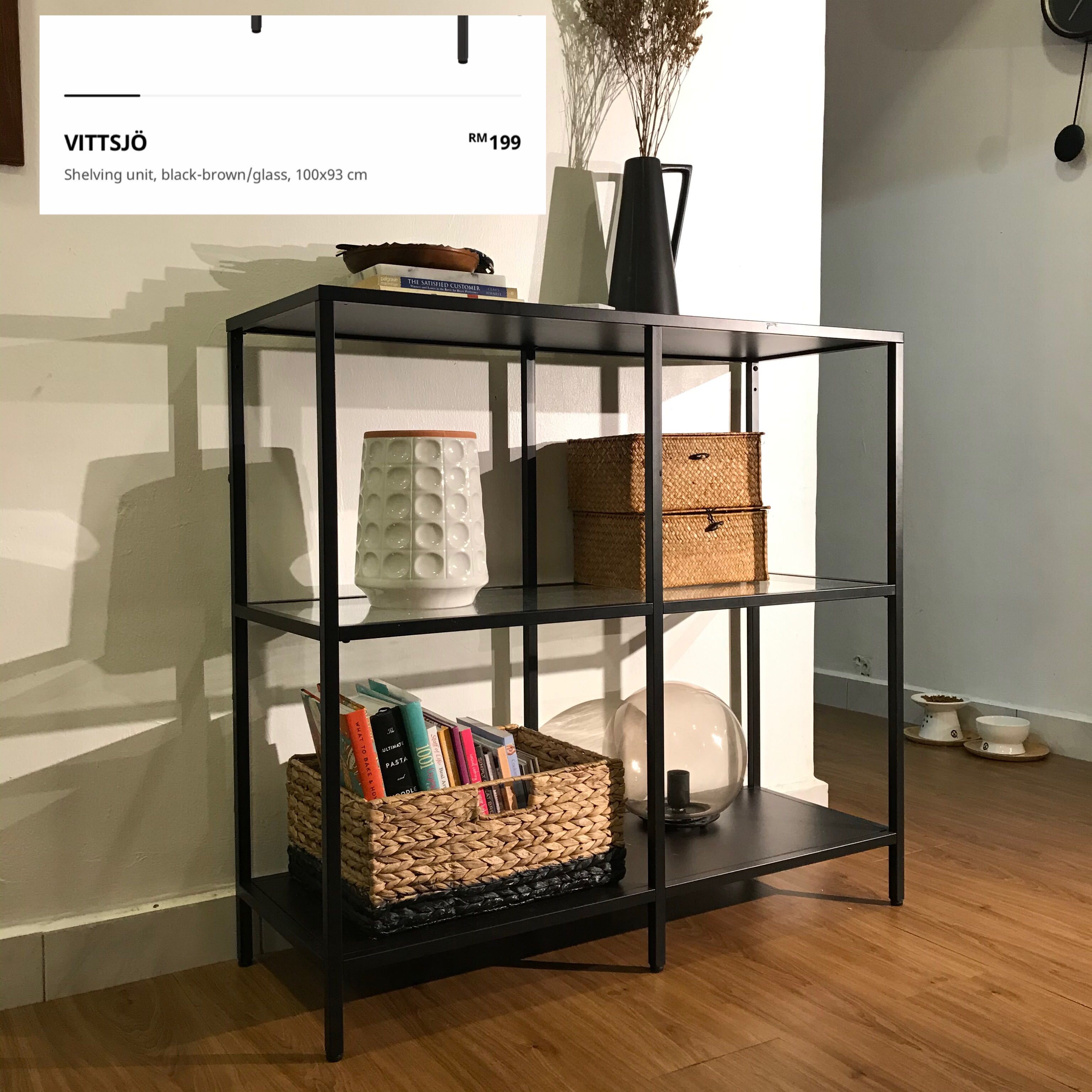 IKEA VITTSJO SHELVING UNIT, Furniture & Home Living, Furniture, Shelves