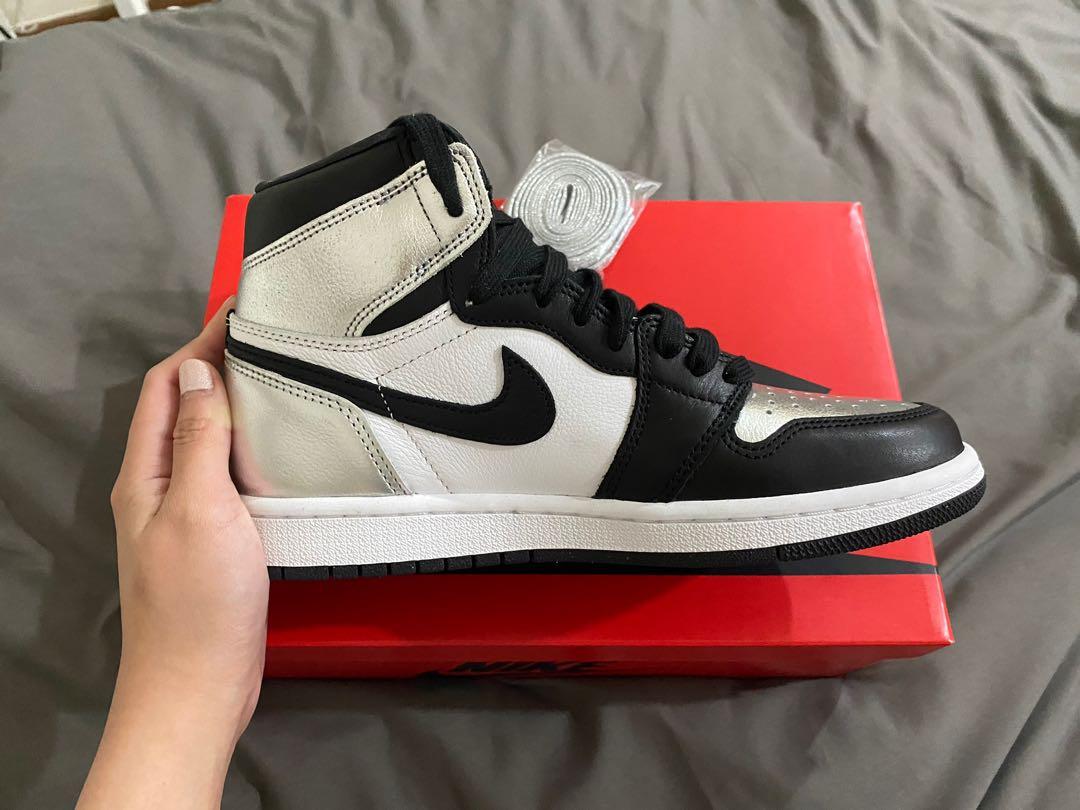 Купить кроссовки Air Jordan 1 Retro High Silver Toe CD0461-001 в Москве