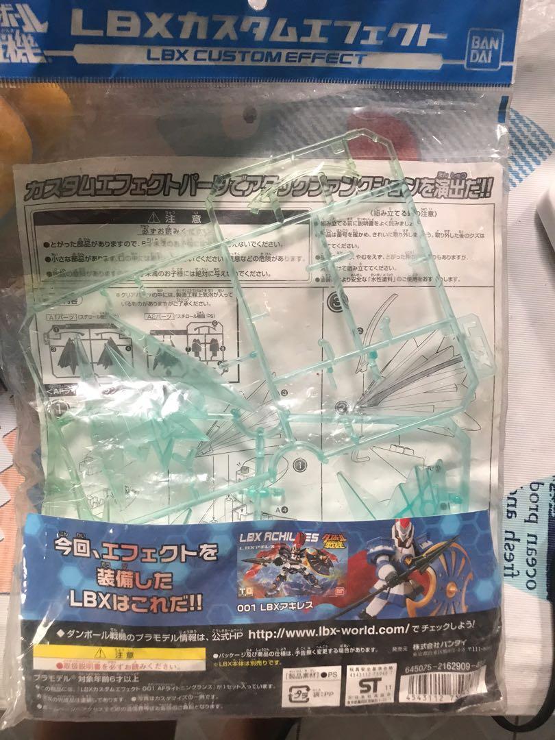 LBX CUSTOM EFFECT (Category: Gundam & Model Kits) located in Muntinlupa City. Submitted by joanofarc1013 (Listing ID 1081016725, Image 2). Description: sealed sa robot to mga paepek epek ganun ganun 3pieces.