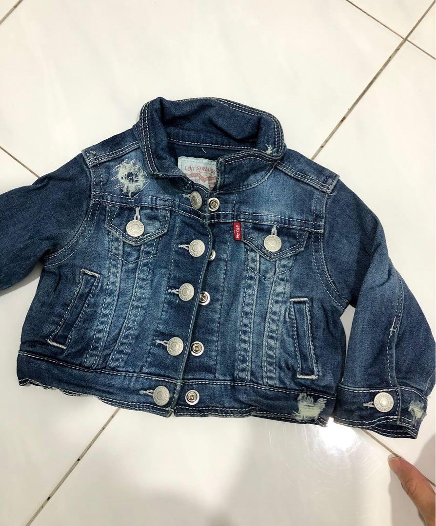 Levi S Baby Denim Jacket 3 6 Months Babies Kids Babies Apparel On Carousell