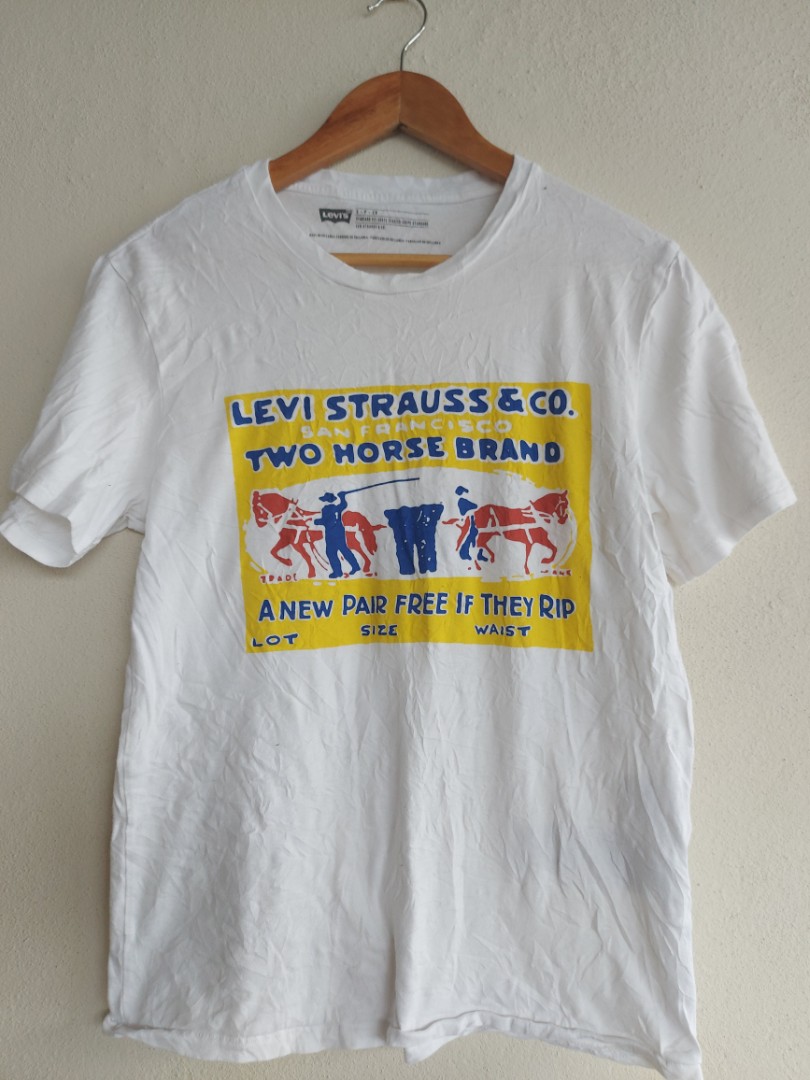 LEVIS TWO HORSE BRAND, Men's Fashion, Tops & Sets, Tshirts & Polo Shirts on  Carousell