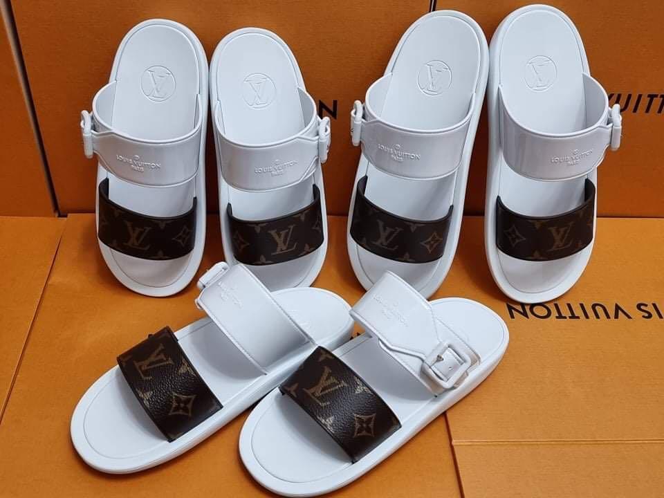 Louis Vuitton Monogram Sunbath Flat Mule Sandals, 39 - BOPF