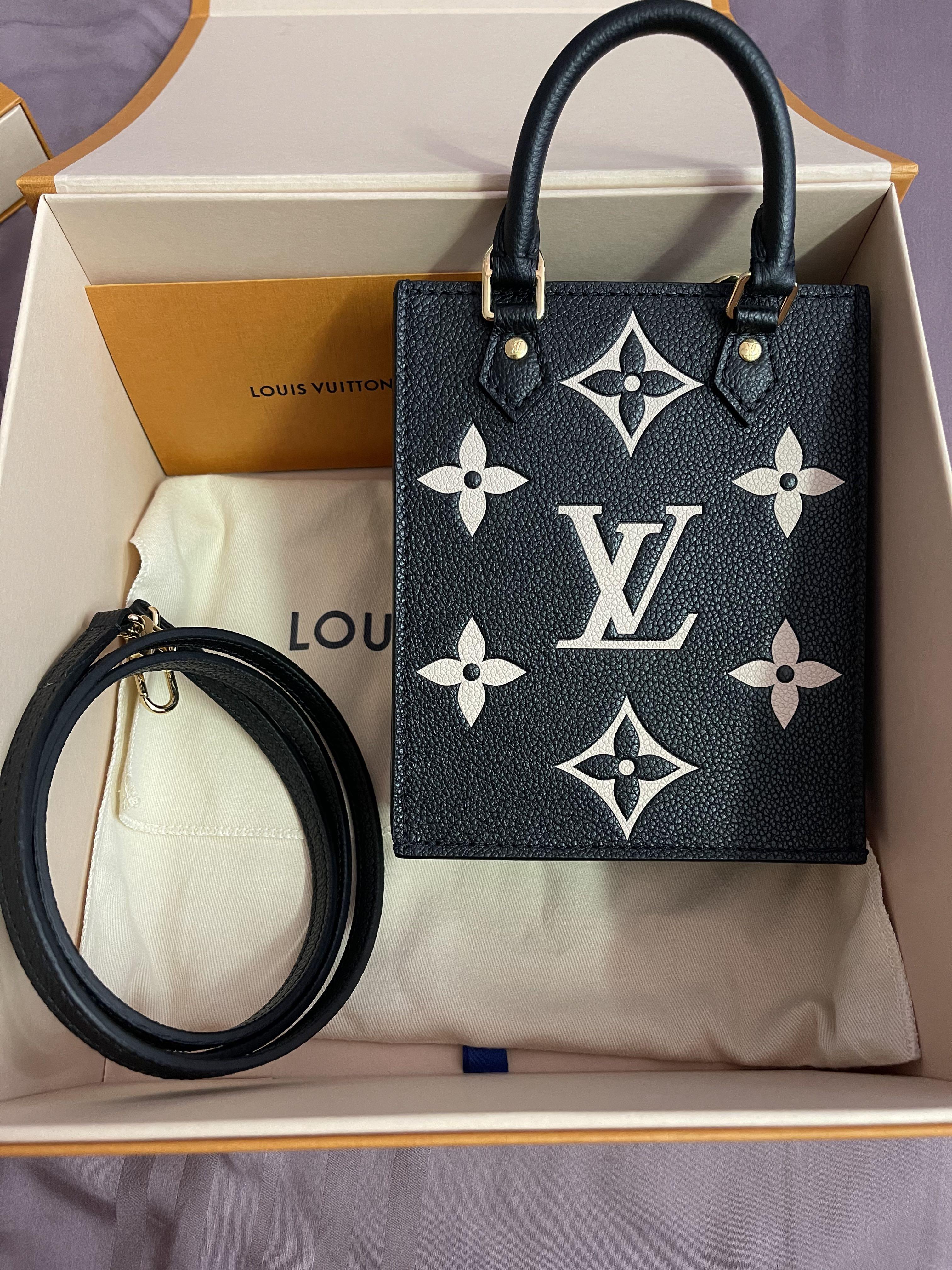 Louis Vuitton Bicolor Monogram Empreinte Petit Sac Plat M81416 Bag