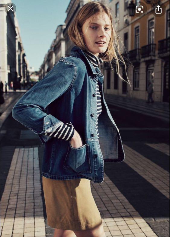 Madewell XS Blue Denver Denim Chore Jacket Women s Fashion Coats Jackets and Outerwear on Carousell