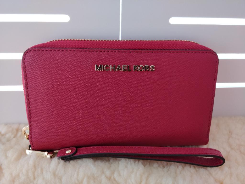 NEW AUTHENTIC MICHAEL KORS PURSE / WALLET - HOT PINK, Luxury, Bags & Wallets  on Carousell