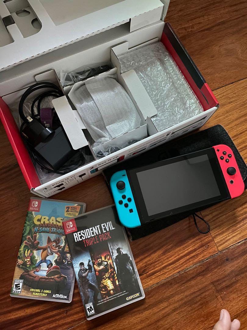 Nintendo Switch v2 (Category: Nintendo) located in Quezon City. Submitted by kamilledg (Listing ID 1081207141, Image 2). Description: Won this at a raffle! Just played about 4 times. Haha Not a gamer :) Comes with Crash & Resident evil games. 15k if games not included. :) Condition 10/10 .