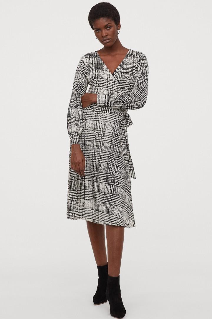 Crepe wrap sales dress h&m