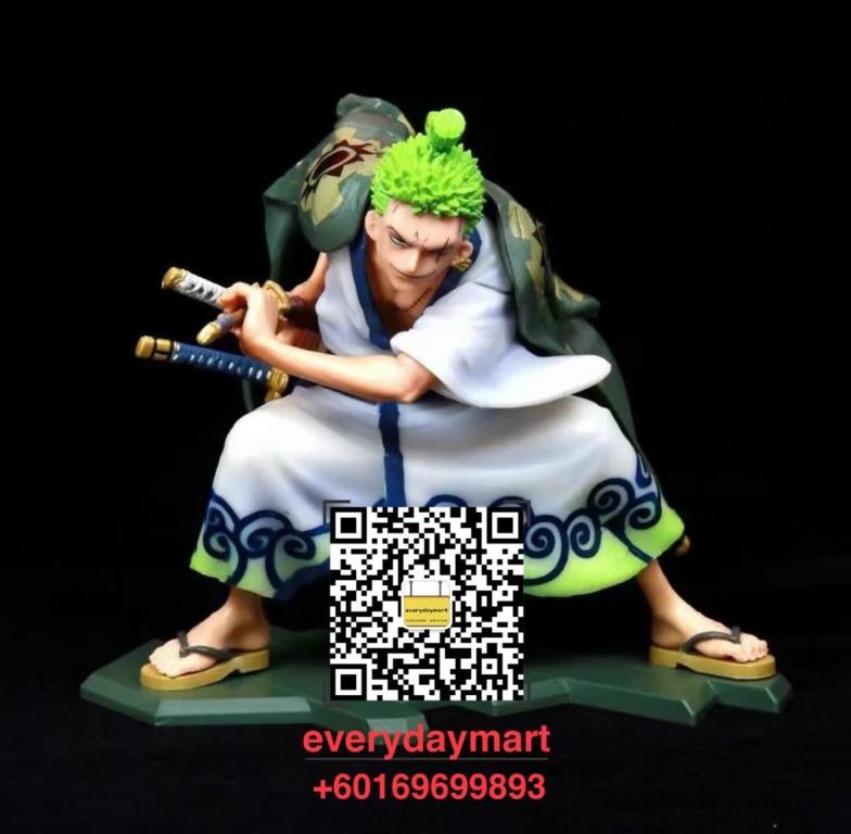 One Piece Roronoa Zoro Swordsmen Wano Country Santoryu In Squatting Pose Statues Action Figure Toys 海贼王和之国和服三刀流拔刀索隆蹲姿 盒装手办模型摆件礼物 Hobbies Toys Toys Games On Carousell