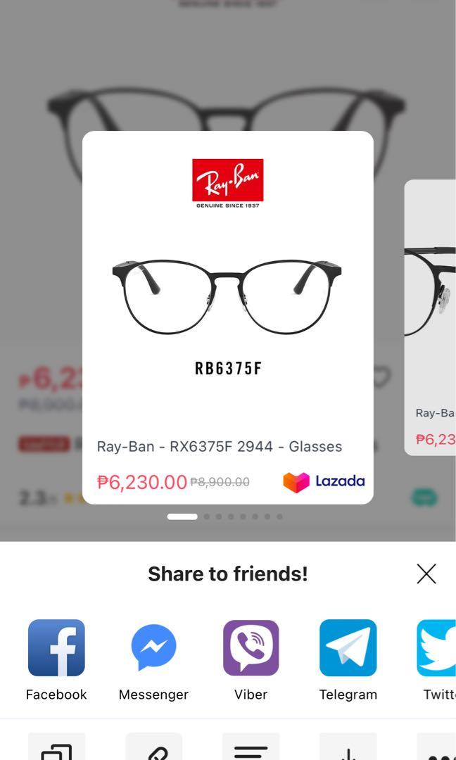 Ray Ban Eyeglasses Rx6375f Women S Fashion Watches Accessories Sunglasses Eyewear On Carousell